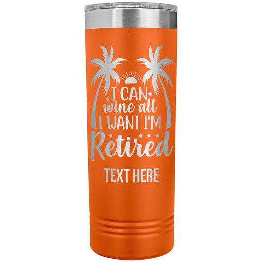 Engraved Retirement Tumbler: Funny Stainless Steel Travel Mug Gift