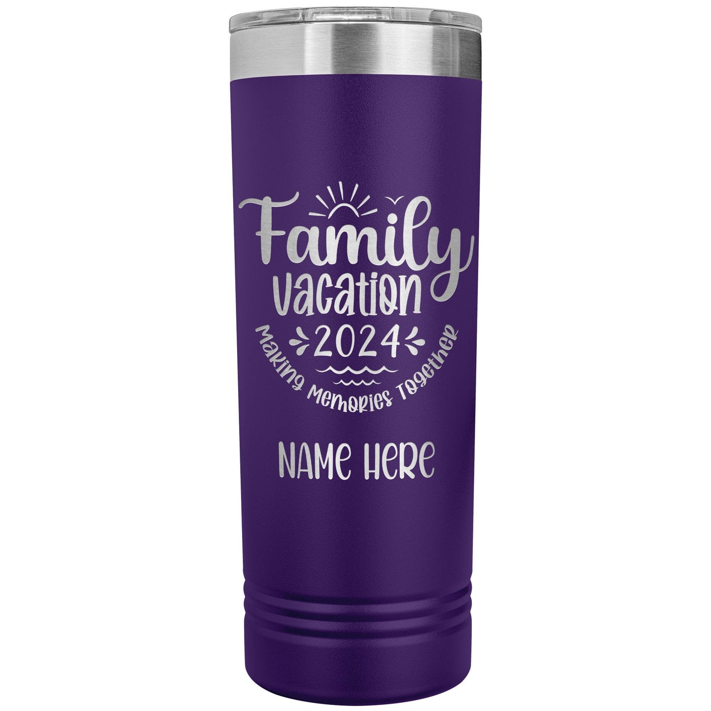 Personalized Family Cruise Tumbler | Engraved Stainless Steel Vacation Cup | 32oz Insulated Water Bottle | Custom Name, Gift for Family Trip
