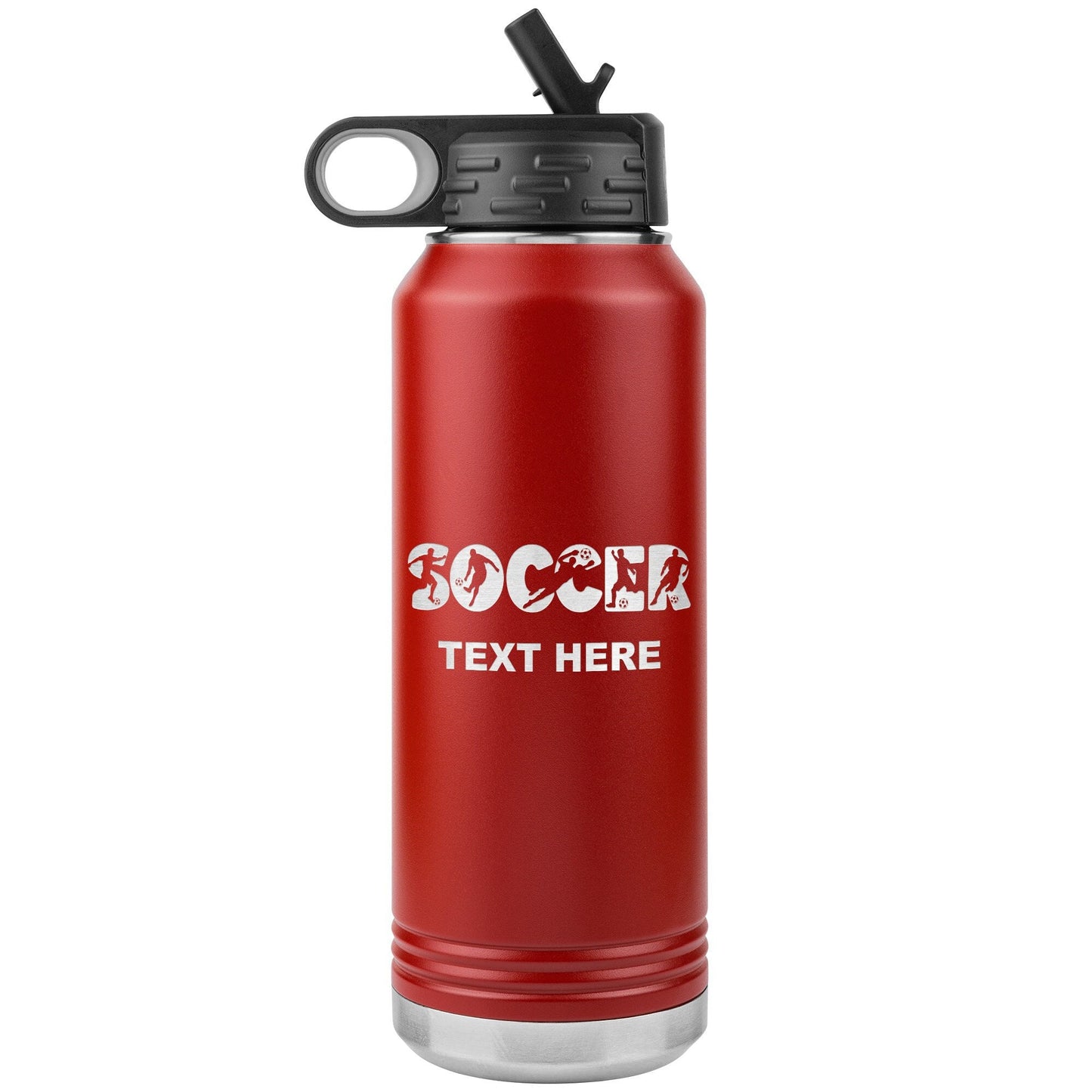 Custom Soccer Coach Water Bottle: Laser Etched Insulated Tumbler