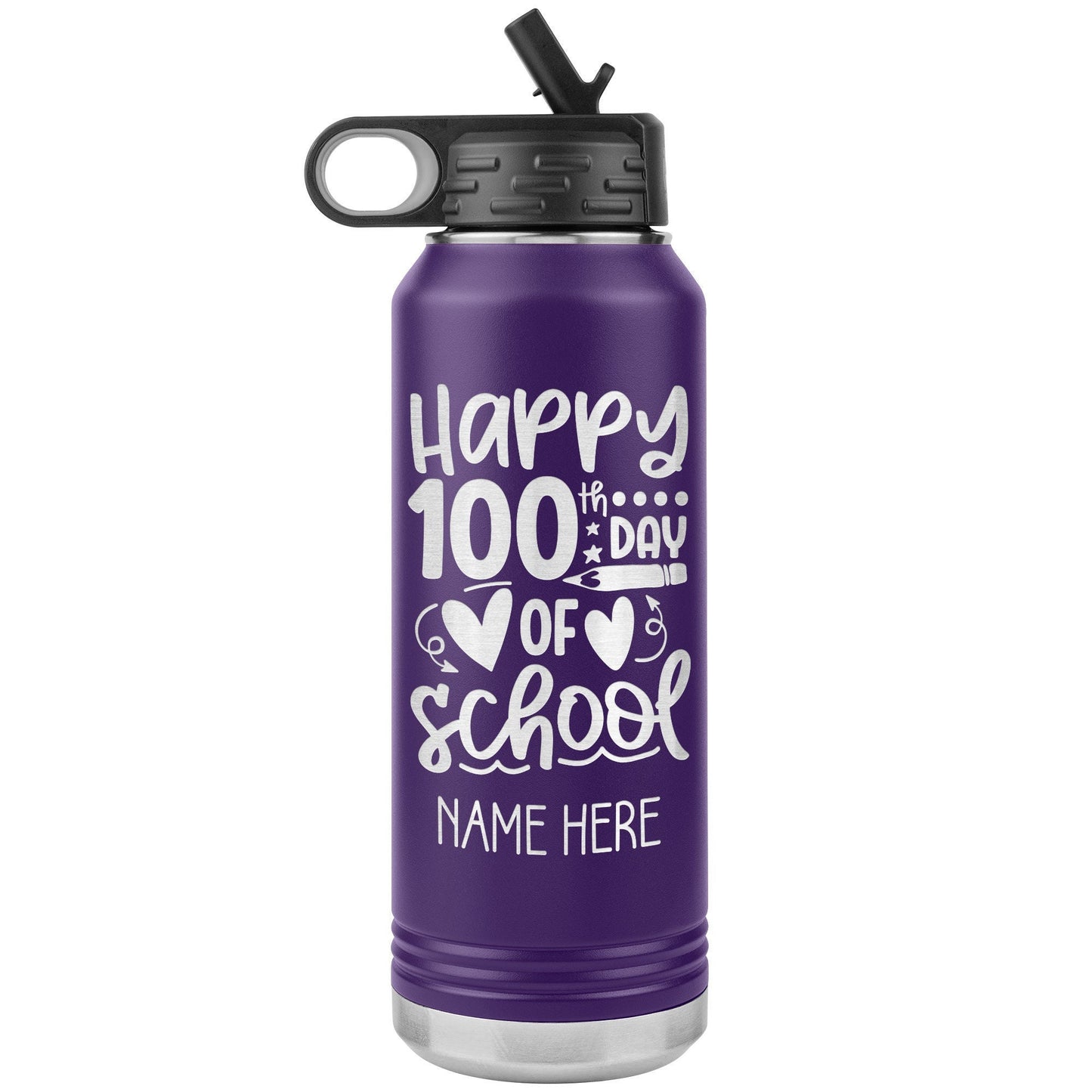 Personalized Teacher Water Bottle: Engraved Stainless Steel Tumbler