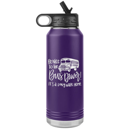 Custom School Bus Driver Gift: Engraved Stainless Steel Tumbler