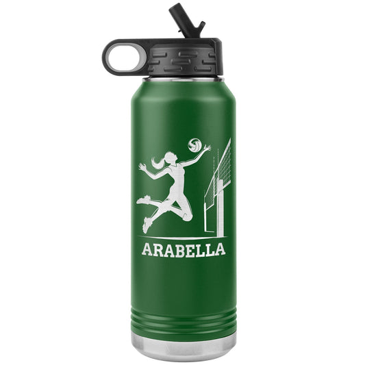 Custom Volleyball With Player Name Water Bottle/Volleyball Team Gift/Volleyball Coach Water Bottle Gift/Laser Etched Gift With Name