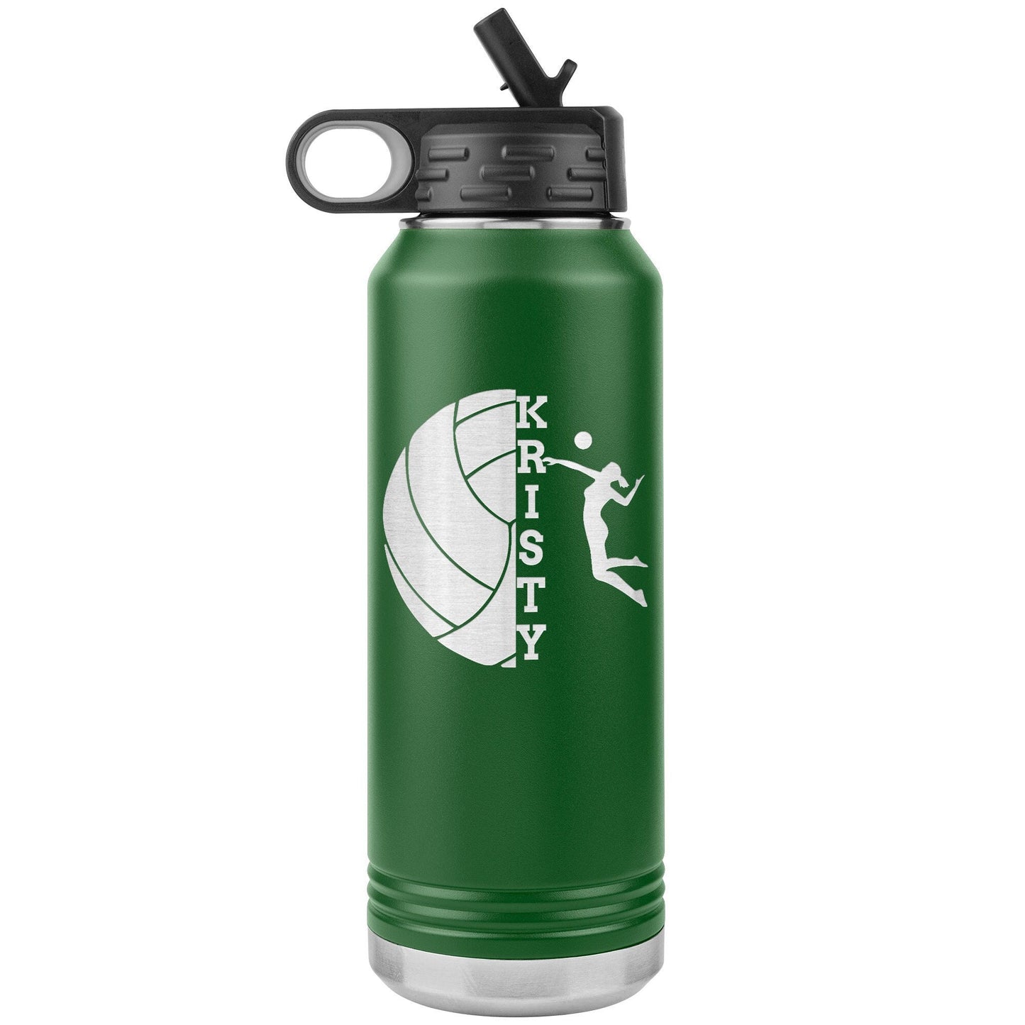 Custom Volleyball Player With Name Water Bottle/Volleyball Team Gift/Volleyball Coach Water Bottle Gift/Laser Etched Gift With Name