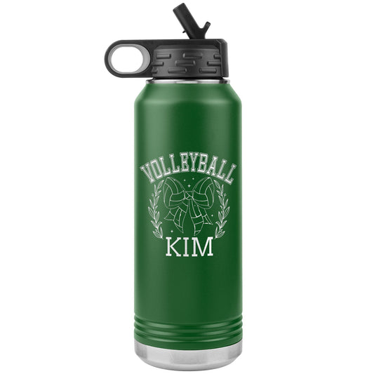 Custom Volleyball Player With Name Water Bottle/Volleyball Team Gift/Volleyball Coach Water Bottle Gift/Laser Etched Gift With Name