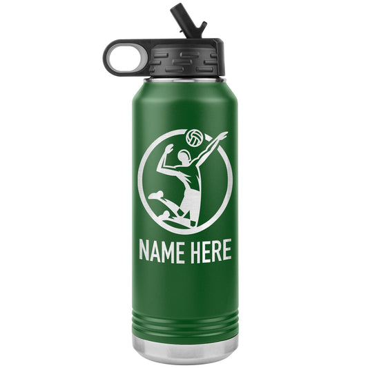 Custom Volleyball Player With Name Water Bottle/Volleyball Team Gift/Volleyball Coach Water Bottle Gift/Laser Etched Gift With Name