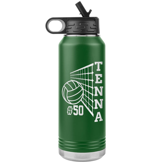 Custom Volleyball With Player Name Water Bottle/Volleyball Team Gift/Volleyball Coach Water Bottle Gift/Laser Etched Gift With Name