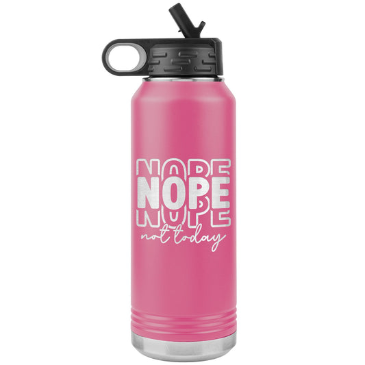 Nope, Not Today Funny Water Bottle Gift | Cute Aunt Gift | Custom Tumbler & Coffee Mug | Unique Mother's Day Gift | Funny Gift for Family.