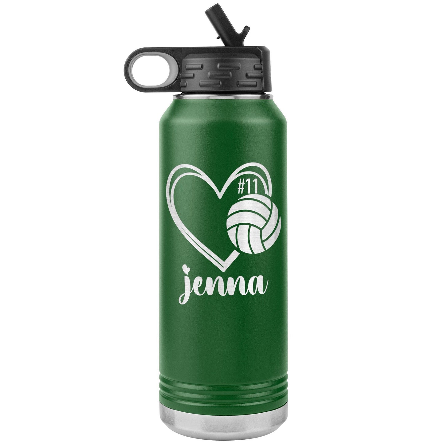 Custom Volleyball With Player Name Water Bottle/Volleyball Team Gift/Volleyball Coach Water Bottle Gift/Laser Etched Gift With Name
