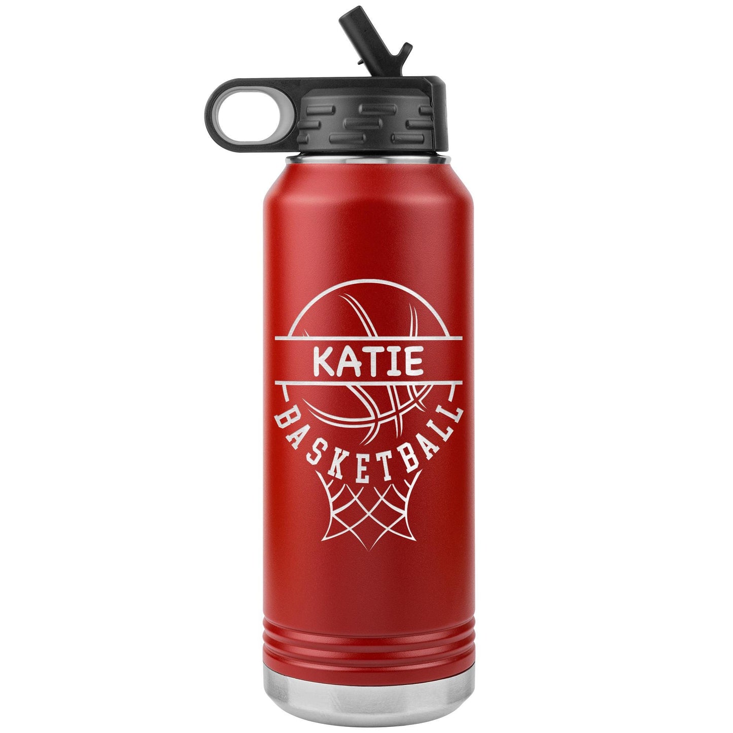 Custom Basketball Player Insulated Water Bottle: Laser Etched Gift