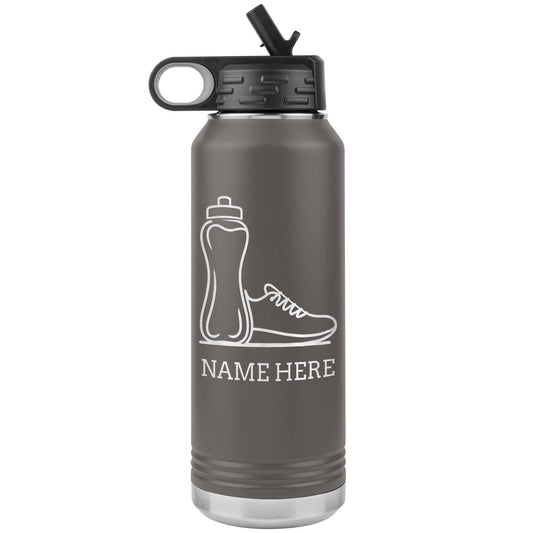 Personalized Runner Water Bottle: Engraved Stainless Steel, 32oz