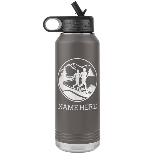 Personalized Track & Field Water Bottle|Engraved Stainless Steel Bottle|Water Bottle For Runners|Water Bottle With Flip Lid And Straw