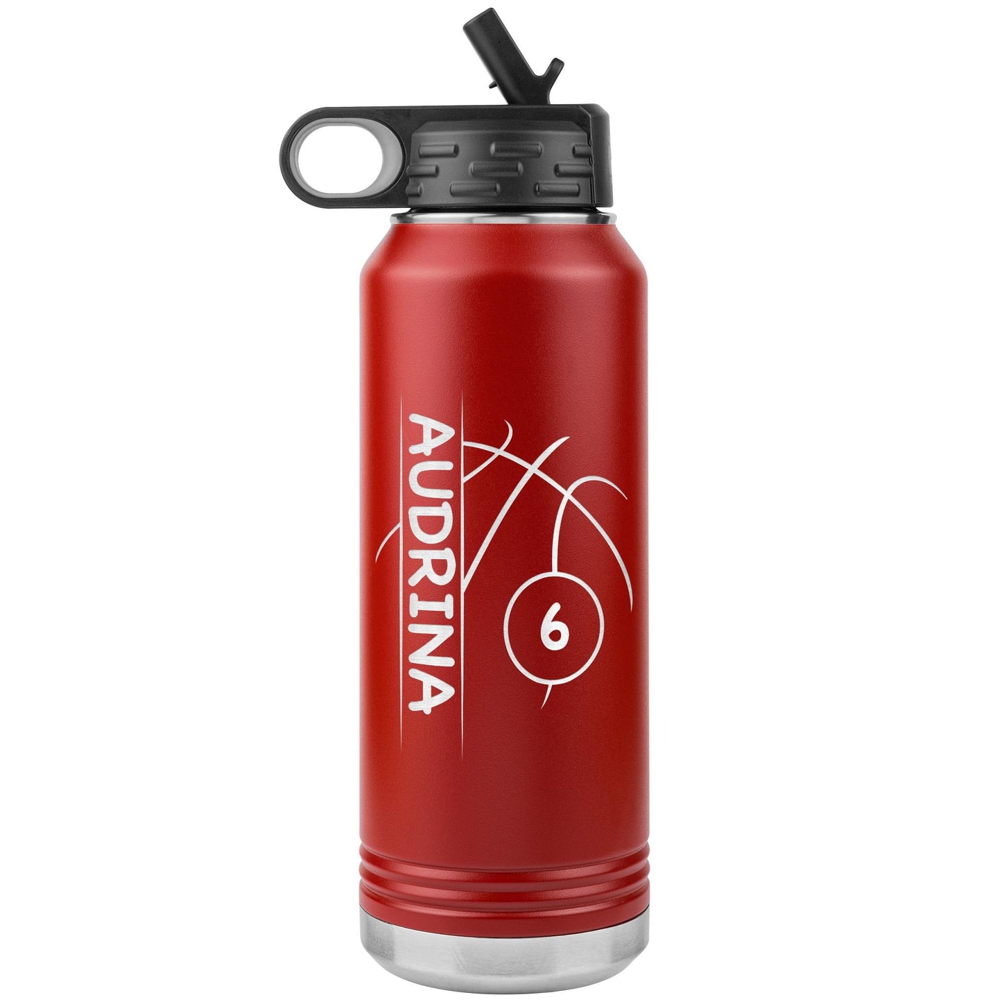 Custom Basketball Player Water Bottle: Laser Etched Insulated Tumbler