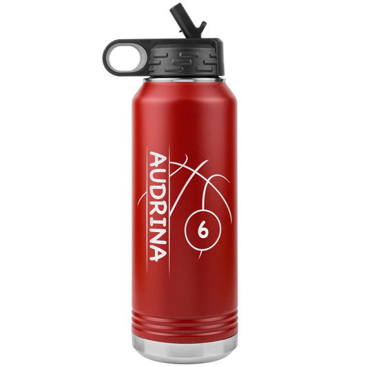 Custom Basketball Player Water Bottle: Laser Etched Insulated Tumbler