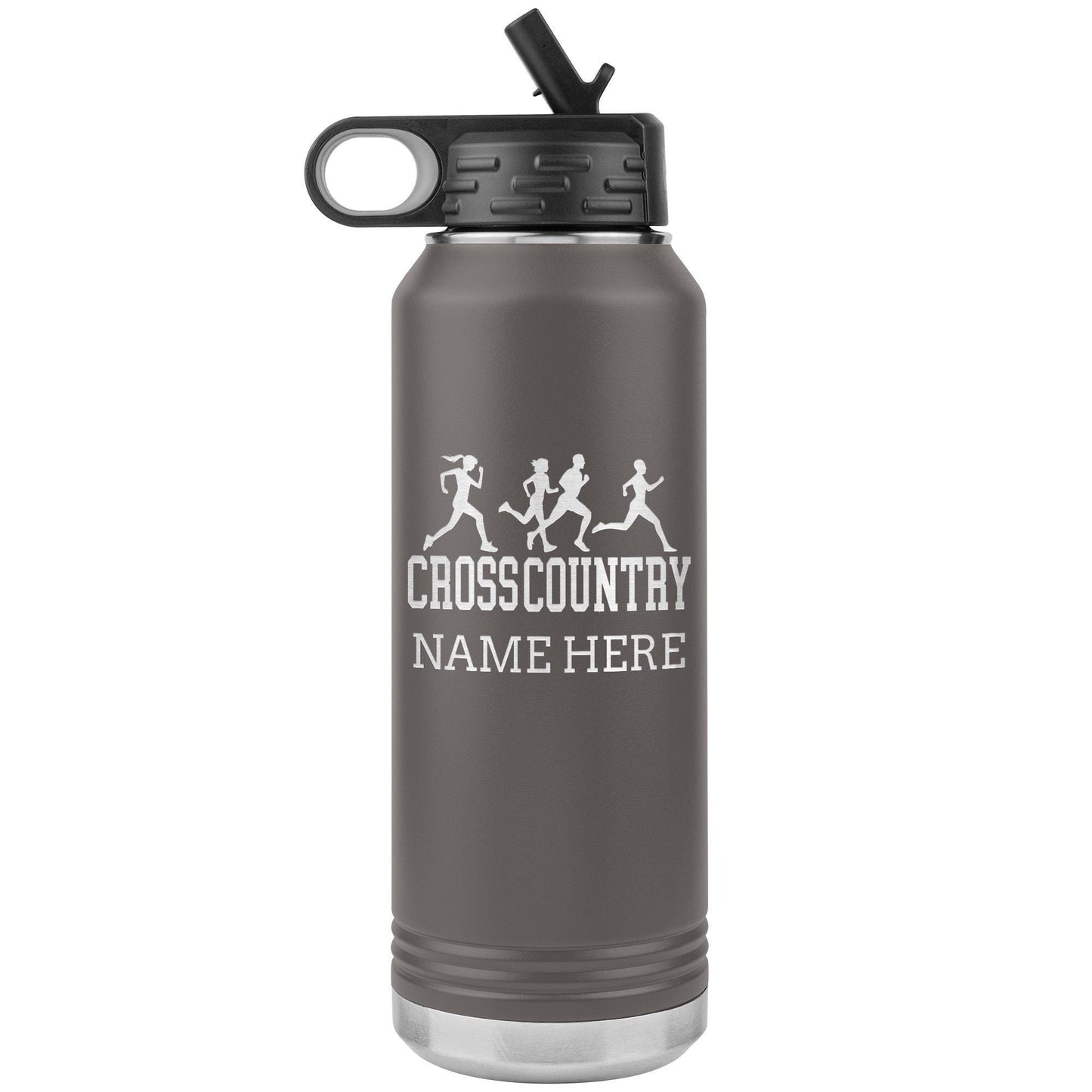 Personalized Track & Field Water Bottle|Engraved Stainless Steel Bottle|Water Bottle For Runners|Water Bottle With Flip Lid And Straw