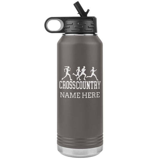 Personalized Track & Field Water Bottle|Engraved Stainless Steel Bottle|Water Bottle For Runners|Water Bottle With Flip Lid And Straw