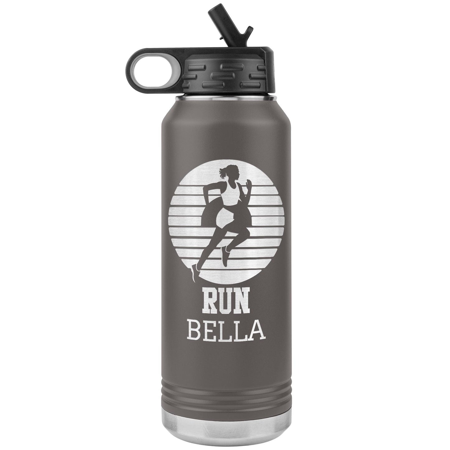 Personalized Track & Field Water Bottle|Engraved Stainless Steel Bottle|Water Bottle For Runners|Water Bottle With Flip Lid And Straw