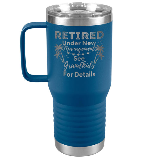 Engraved Retirement Tumbler: Grandpa Gift, Stainless Steel Water Bottle
